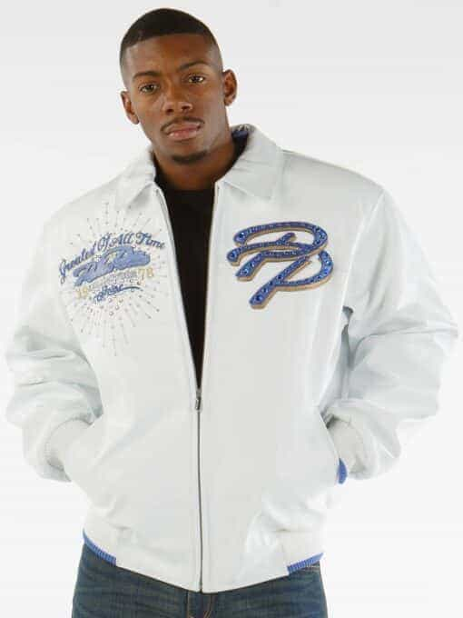 Pelle Pelle Greatest Of All Time White Leather Jacket