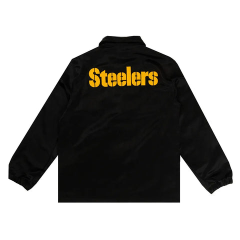 Pittsburgh Steelers Black Satin Windbreaker