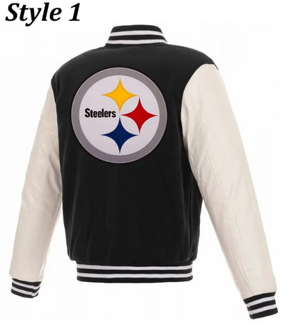 Varsity Pittsburgh Steelers Leather/Wool Jacket