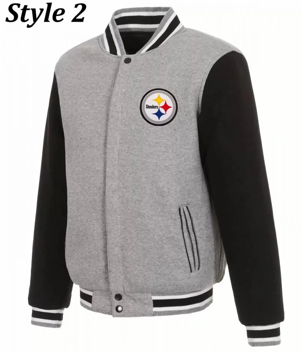 Varsity Pittsburgh Steelers Leather/Wool Jacket