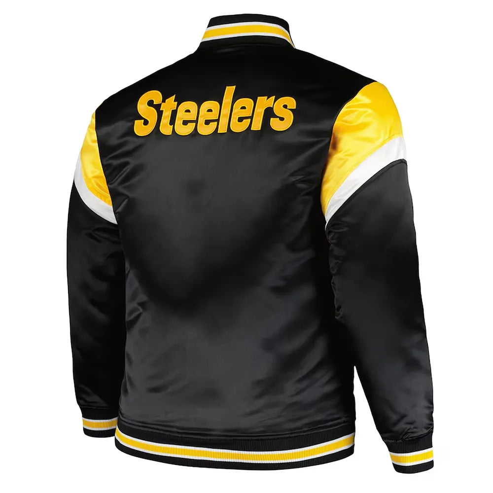 Pittsburgh Steelers Midweight Black Satin Jacket