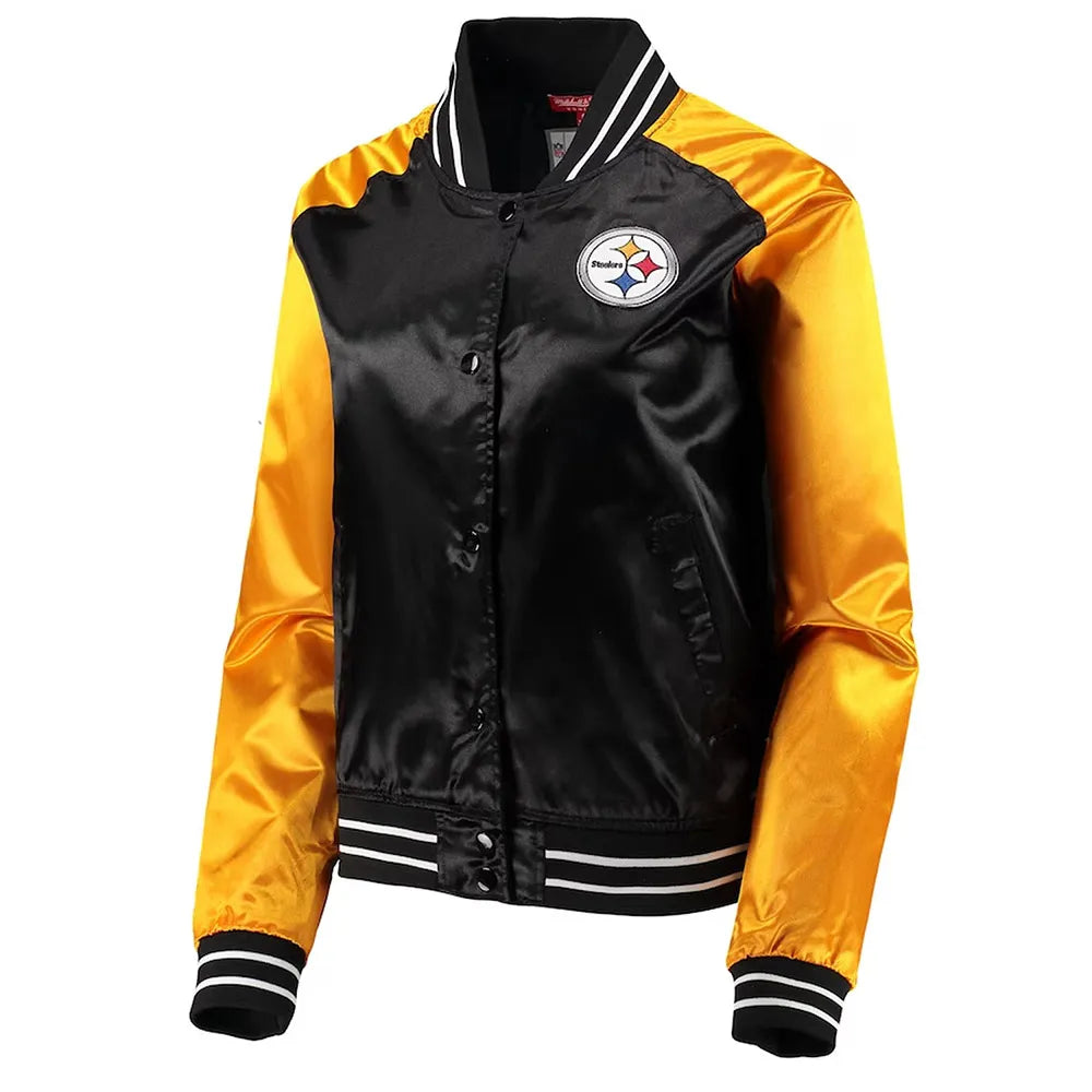 Team 2.0 Pittsburgh Steelers Black/Yellow Satin Jacket