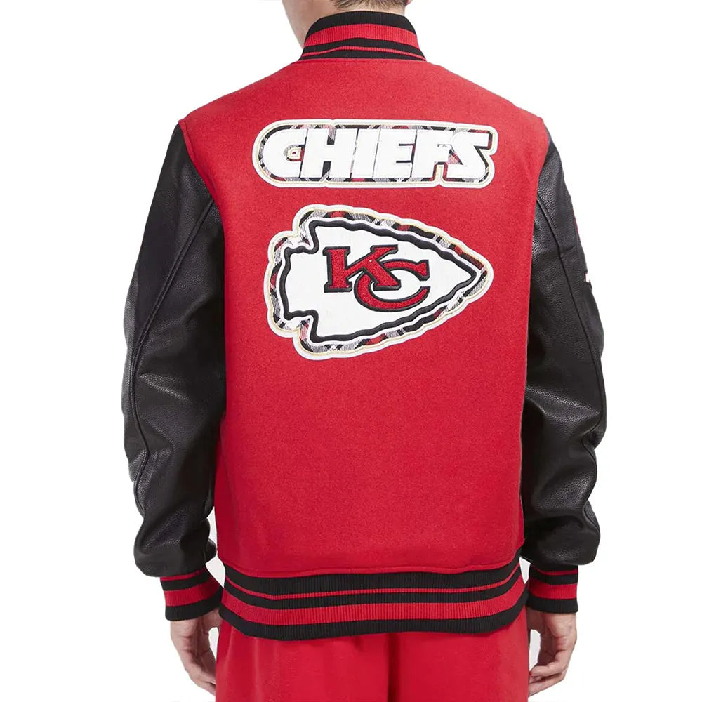 Prep Kansas City Chiefs Red and Black Varsity Jacket - JnJ Jackets