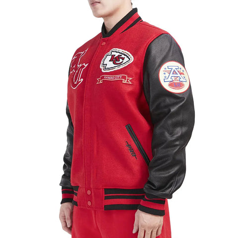 Prep Kansas City Chiefs Red and Black Varsity Jacket - JnJ Jackets