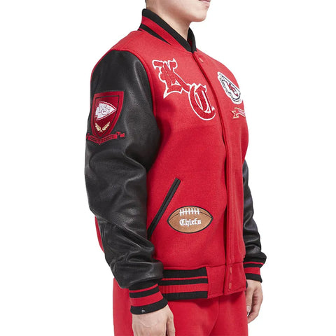 Prep Kansas City Chiefs Red and Black Varsity Jacket - JnJ Jackets