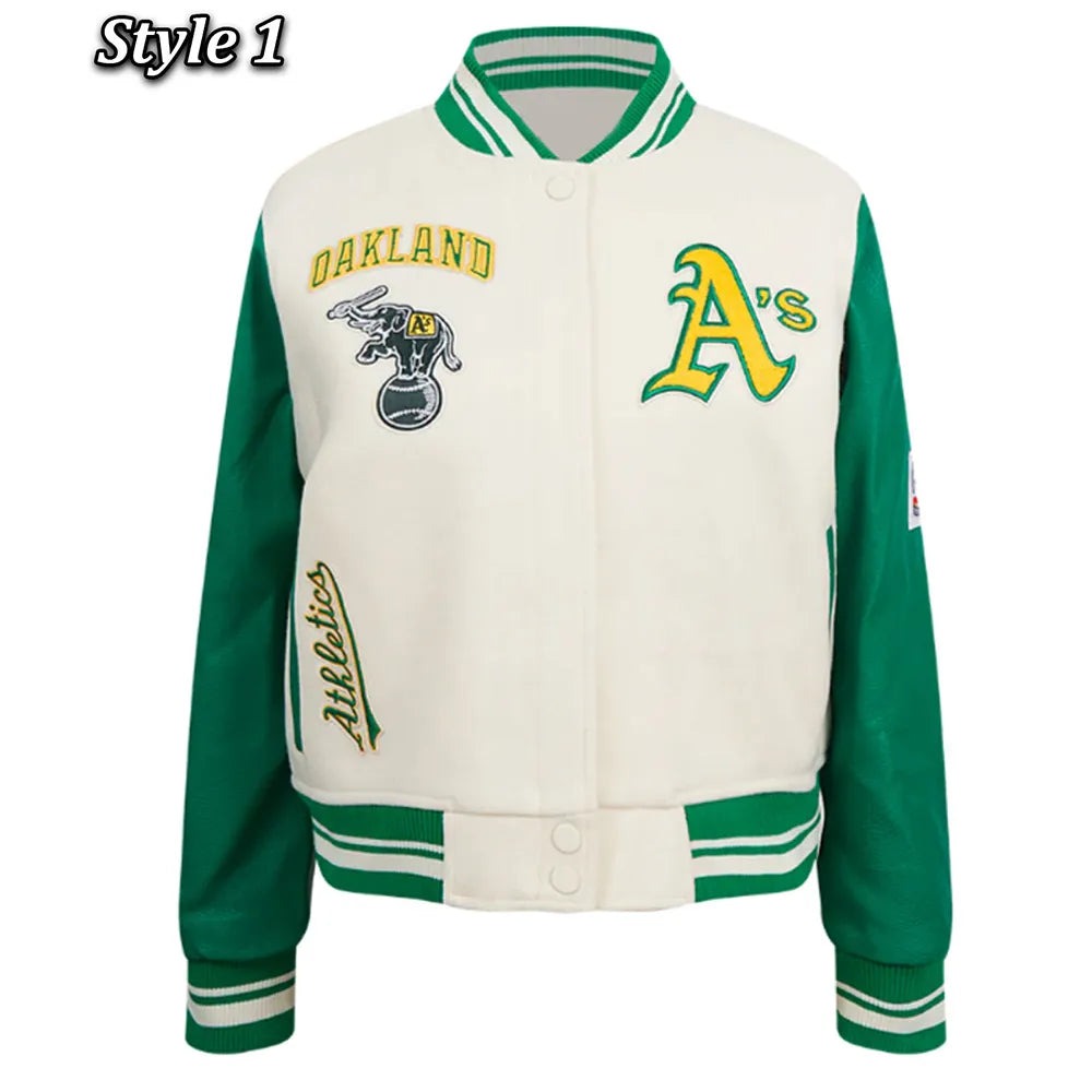 Oakland Athletics Retro Classic Rib Varsity Jacket