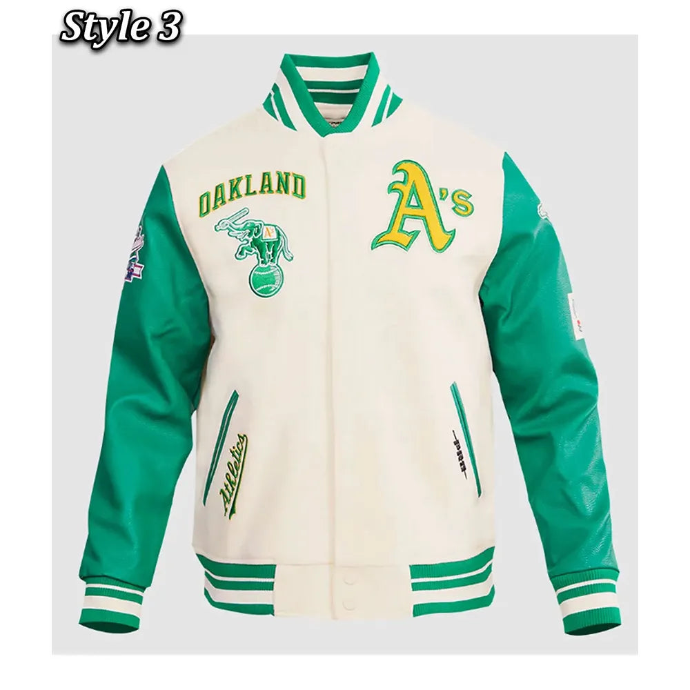 Oakland Athletics Retro Classic Rib Varsity Jacket