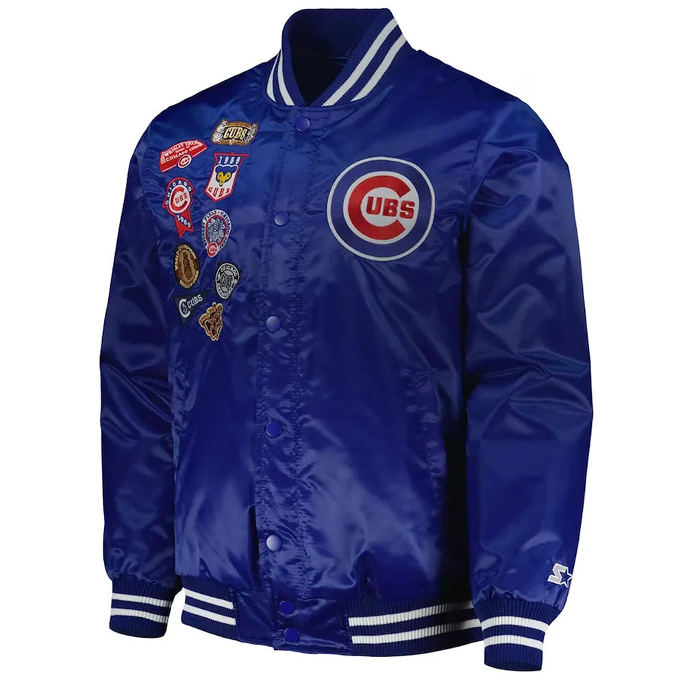 Chicago Cubs Patch Royal Jacket