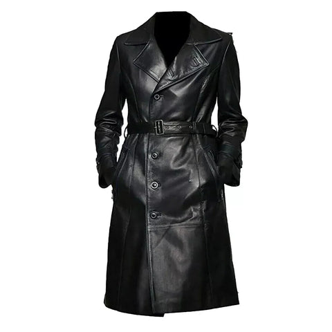 Women's Genuine Lambskin Winter Black Leather Long Jacket