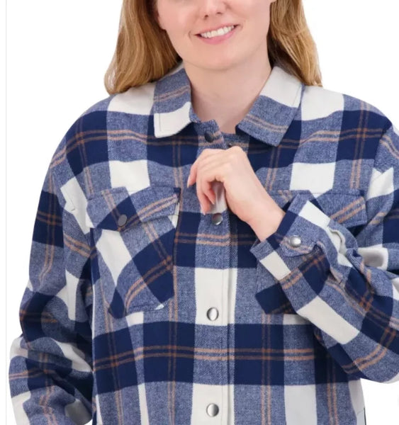 Costco Long Sleeve Blue Shirt Jacket