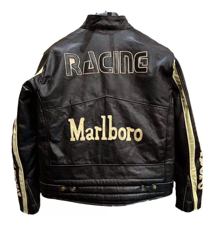 Marlboro Black Racing Leather Jacket