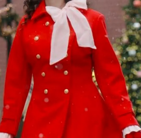 The Secret Gift Of Christmas Bonnie Parker Red Coat - JnJ Jackets