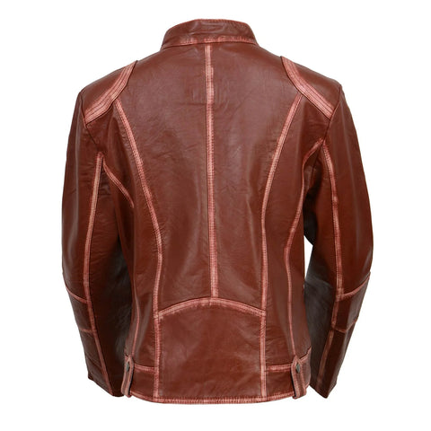 Scuba Style Leather Jacket - jnjjackets