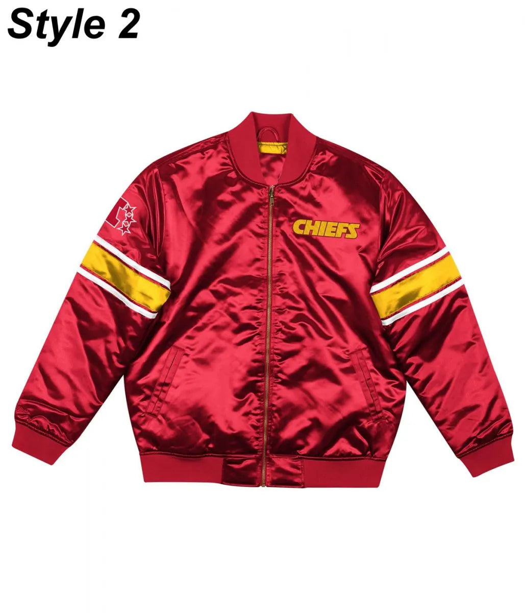 Kansas City Chiefs Satin Bomber Red Jacket - JnJ Jackets