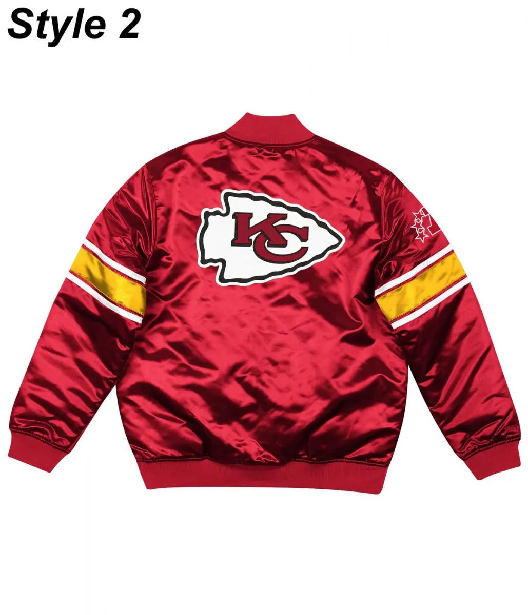 Kansas City Chiefs Satin Bomber Red Jacket - JnJ Jackets