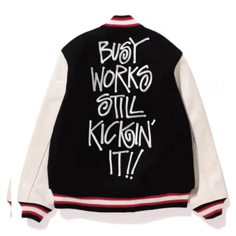 Stussy Bape Varsity Jacket - JnJ Jackets