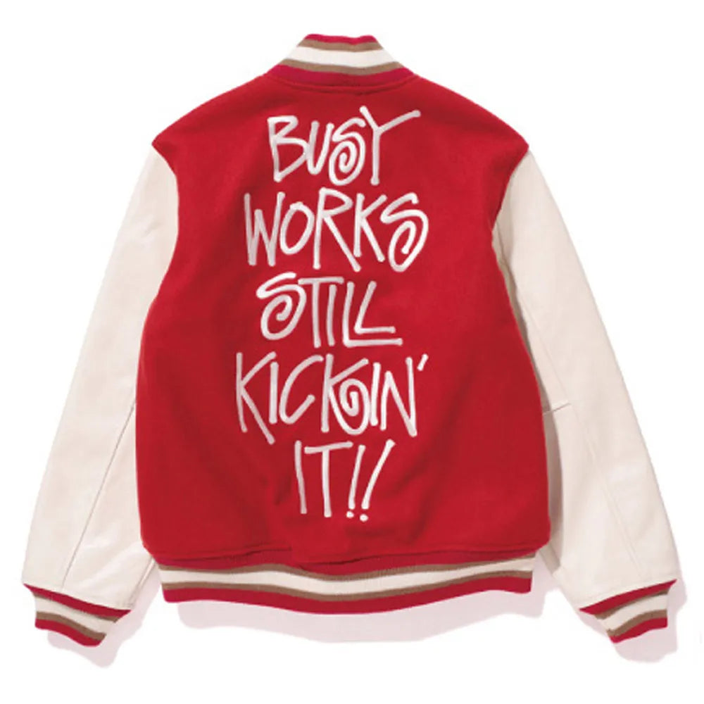 Stussy Bape Varsity Jacket - JnJ Jackets