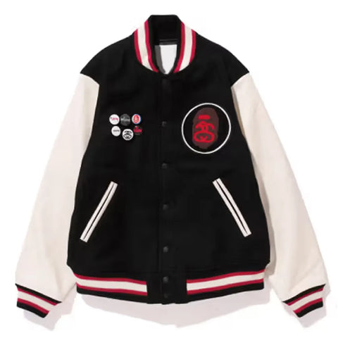 Stussy Bape Varsity Jacket - JnJ Jackets