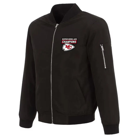 Kansas City Chiefs Nylon Black Bomber Jacket - JnJ Jackets