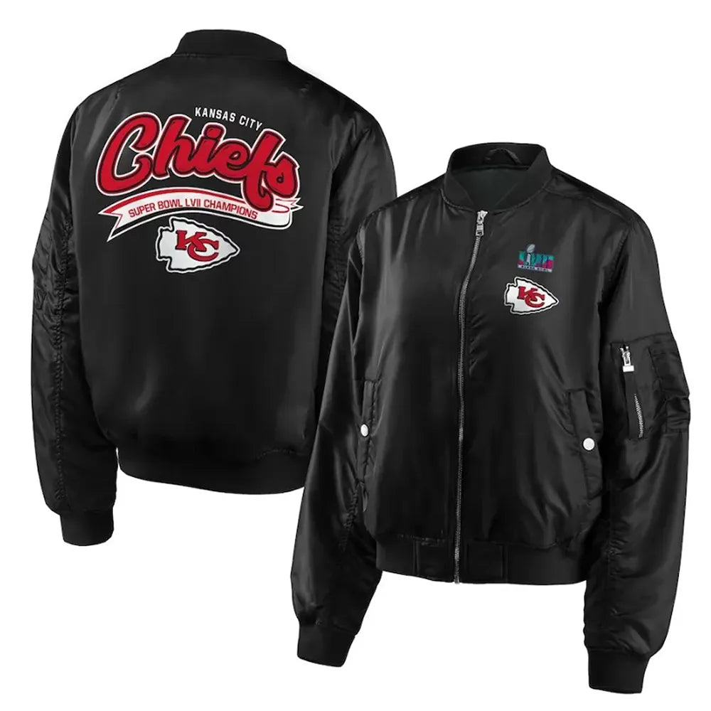 Kansas City Chiefs Super Bowl LVII Champions Black Bomber Jacket - JnJ Jackets