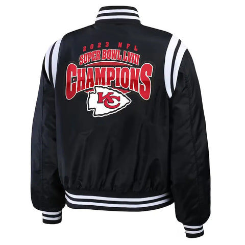 Super Bowl LVIII Champions Kansas City Chiefs Varsity Bomber Jacket - JnJ Jackets