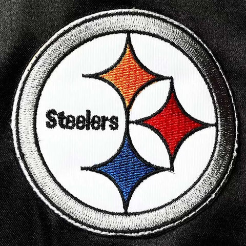 Team 2.0 Pittsburgh Steelers Black/Yellow Satin Jacket