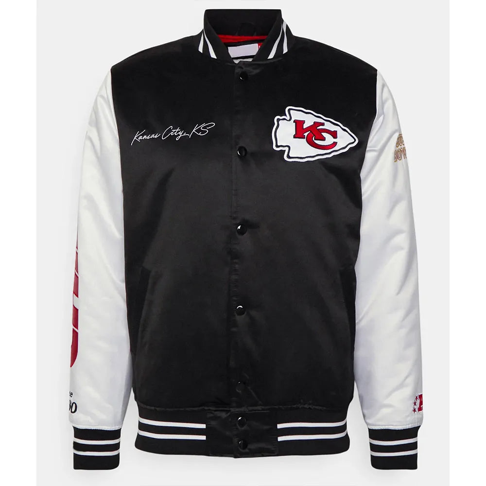 Team Origins Kansas City Chiefs Varsity Satin Jacket - JnJ Jackets