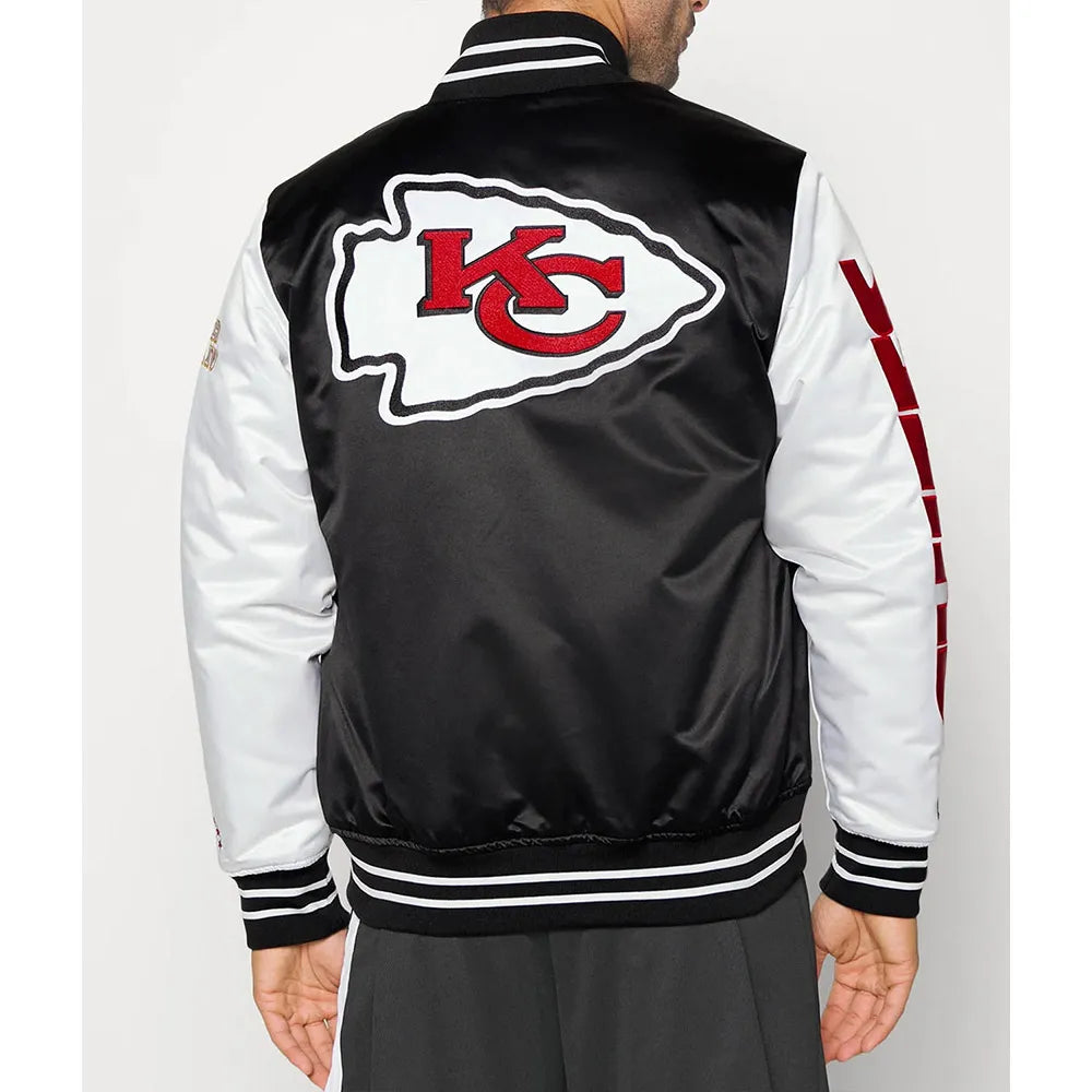 Team Origins Kansas City Chiefs Varsity Satin Jacket - JnJ Jackets