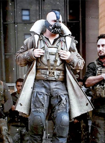 Bane The Dark Knight Rises Shearling Leather Coat