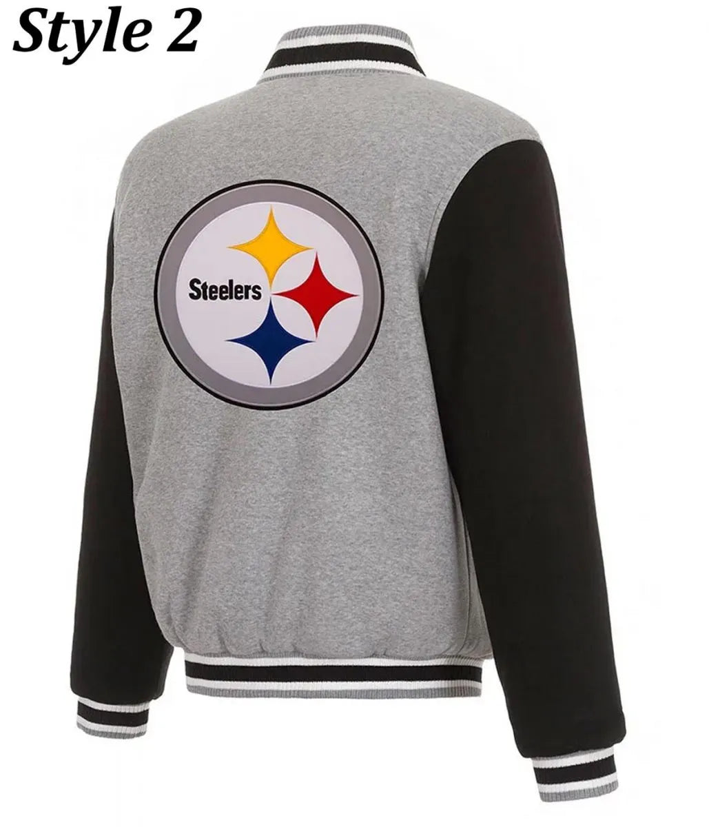 Varsity Pittsburgh Steelers Leather/Wool Jacket