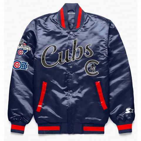 Chicago Cubs Exclusive Navy Satin Jacket