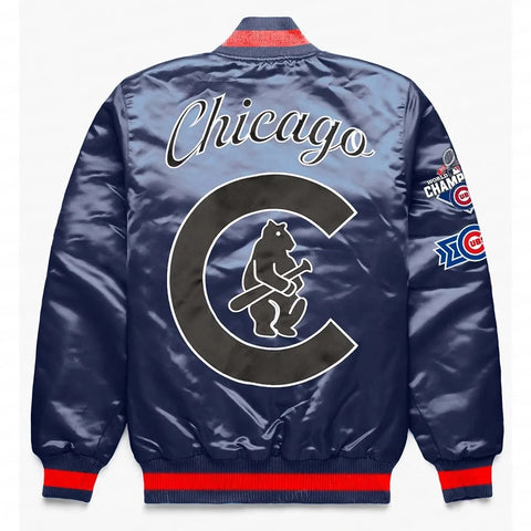 Chicago Cubs Exclusive Navy Satin Jacket