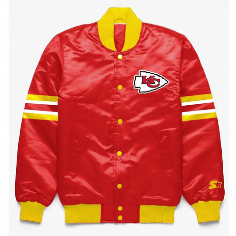 Kansas City Chiefs Button Down Red Jacket - JnJ Jackets