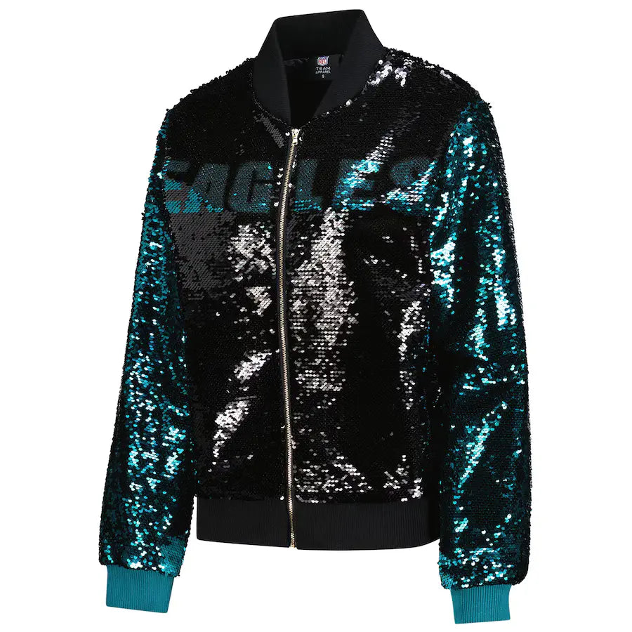 Philadelphia Eagles Green & Black Sequin Jacket