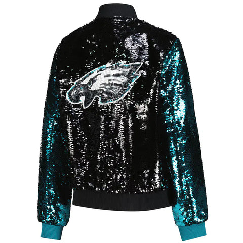 Philadelphia Eagles Green & Black Sequin Jacket