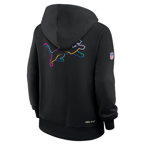 Nike Black Detroit Lions 2025 NFL Crucial Catch Dri-FIT Hoodie